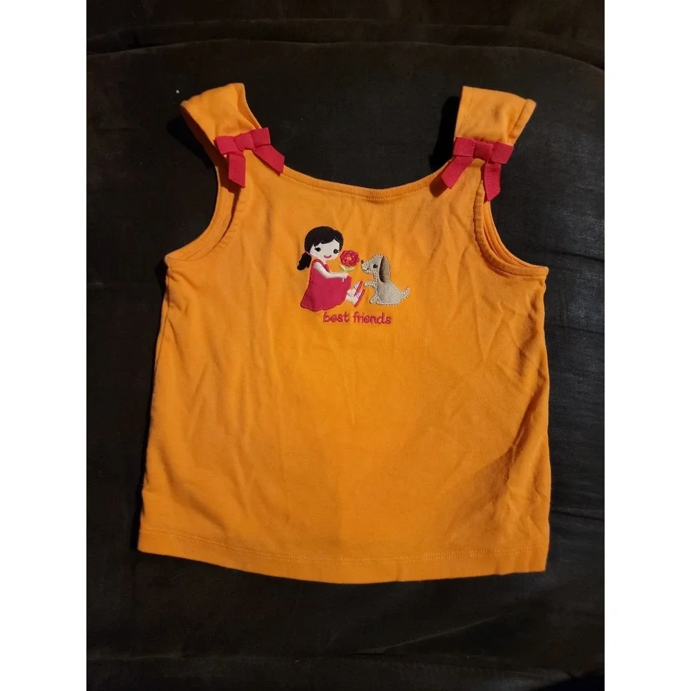 Gymboree pretty posies best friends‎ dog tank top size 5t